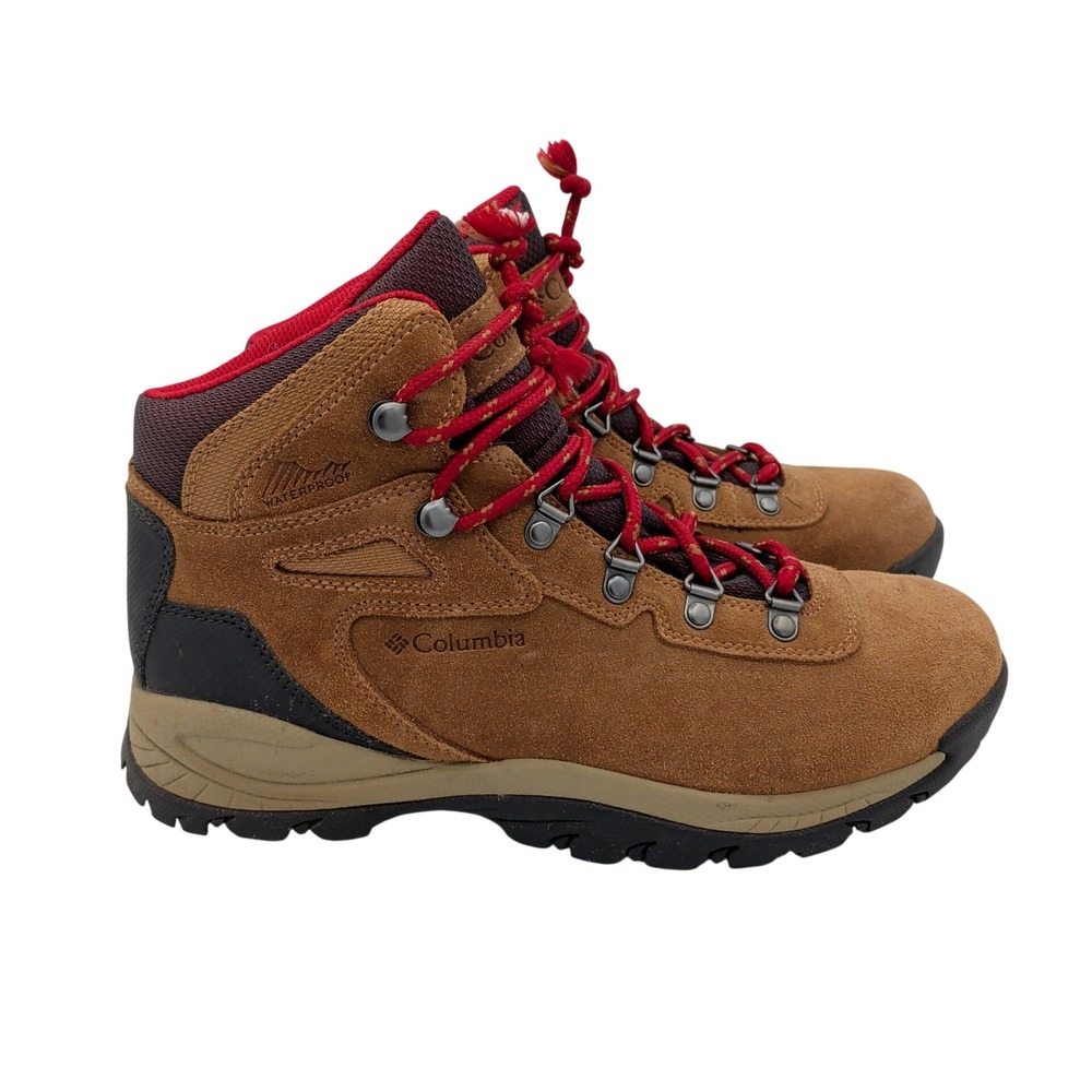 Columbia Womens Newton Ridge Plus Waterproof Hiking Boots Elk Red BL4552-286 9